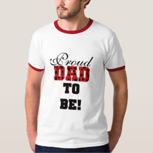 Papá orgulloso rojo y negro a ser camisetas y