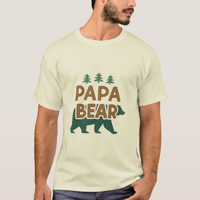 "Papa Oso" Camiseta de amor de padre (Anverso)
