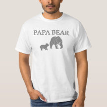 "Papa Oso" Camiseta de Oso Pescando con Cachorro