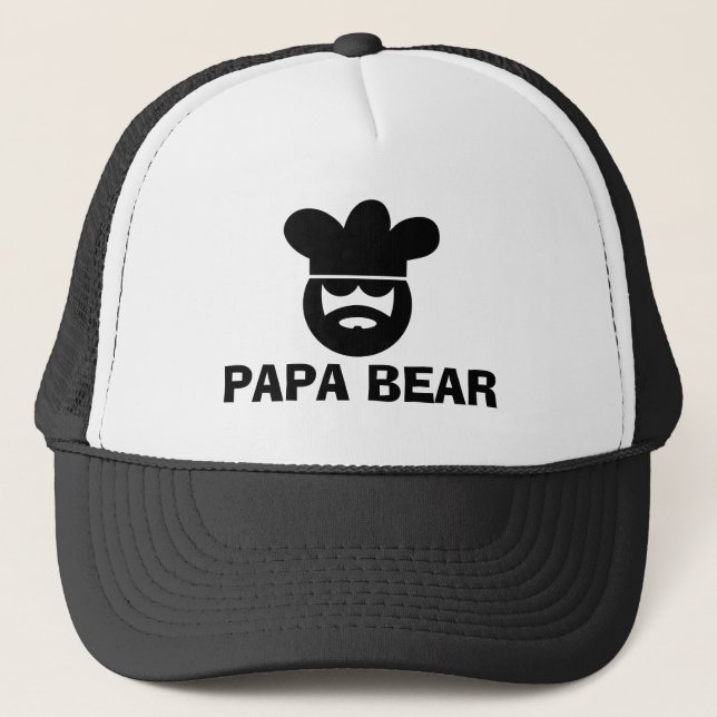 Papa oso gorra BBQ para hombres (Anverso)