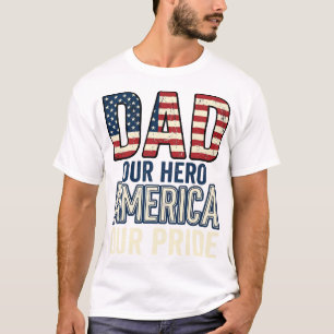 Papá Patriota Nuestro Héroe Diseño de Camiseta Vin