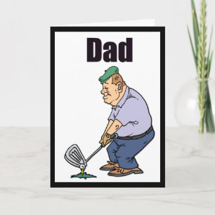 Papá Personalizado Golfer 2 feliz tarjeta del día