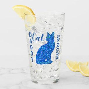 Papá personalizado humor azul del gato del gato