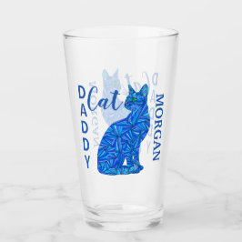 Papá personalizado humor azul del gato del gato