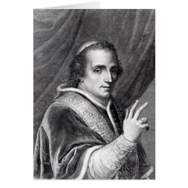 Papa Pío VII, grabado por Rafaello Morghen (Frente)