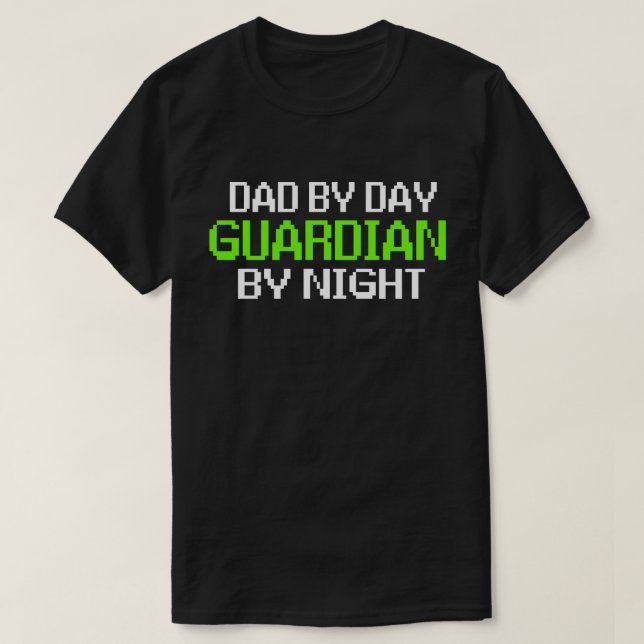 Papá por Guardian por camiseta de juegos nocturnos (Diseño del anverso)
