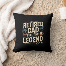 Papá retirado - Cojín decorativo de leyenda a tiem