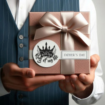 Papá Rey de mi vida Pegatina de la Ronda del Día d