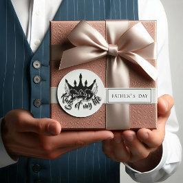 Papá Rey de mi vida Pegatina de la Ronda del Día d