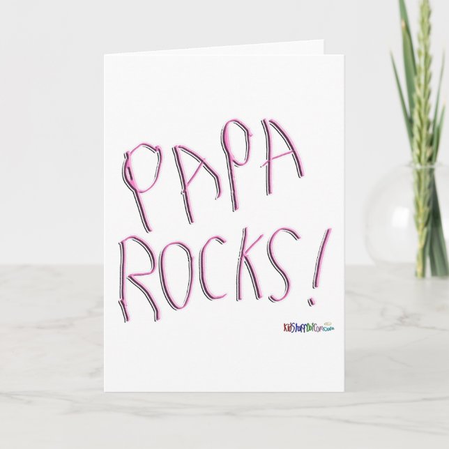 ¡Papa Rocks! Tarjeta mediana (Anverso)