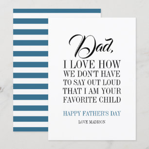 Papá, soy tu tarjeta del día del niño favorito del