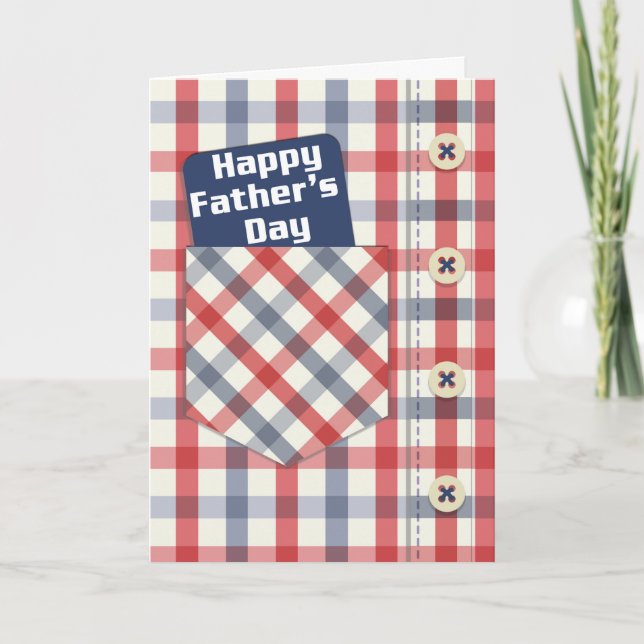 Papá, tarjeta de saludo del día del padre, feliz p (Anverso)