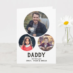 Papá te amamos 3 Fotos Tarjeta del Día del Padre