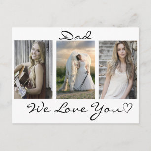 Papá, te amamos la tarjeta postal de fotos del día