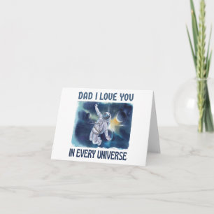Papá, te amo en todos los Universos, tarjeta del D