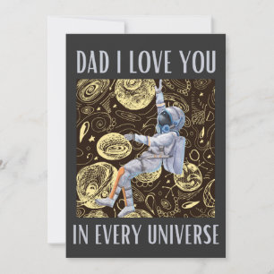 Papá, te amo en todos los Universos, tarjeta del D