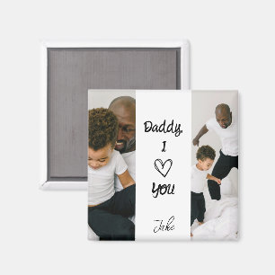 Papá, Te Amo Imán de fotos personalizadas