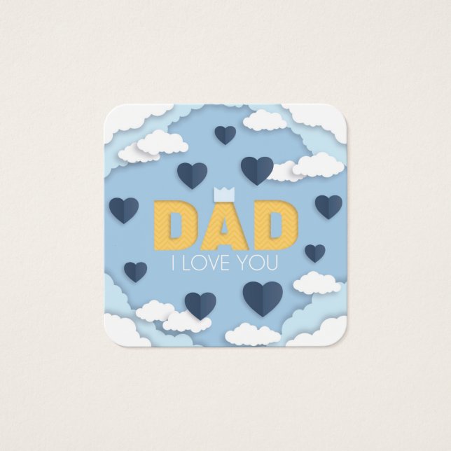 Papá te amo, tarjeta del día del padre (Anverso)