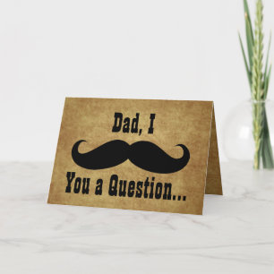 Papá, te doy una pregunta, tarjeta del día del pad