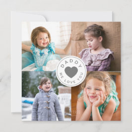 Papá te queremos Collage de fotos de corazón