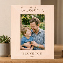 Papá te quiero marco de foto personalizado Día del