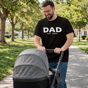 Papá Valiente Establecido Camiseta de Nuevo Papá