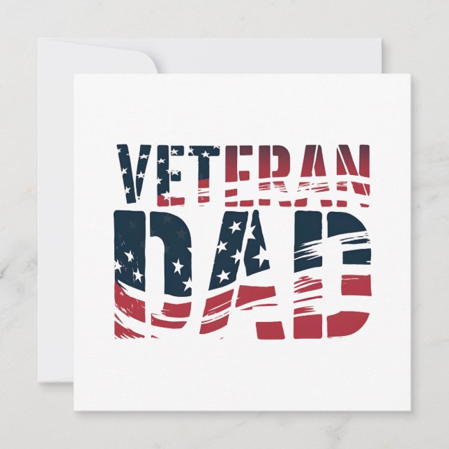 Papá Veterano Rojo, Blanco y Azul (Anverso)