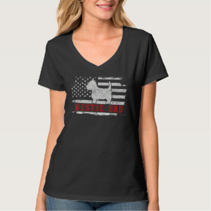 Papá Westie Hombre Camiseta Patriótica Bandera Ame