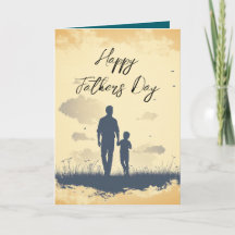 Papá y su silueta Día de los padres Tarjeta plegab