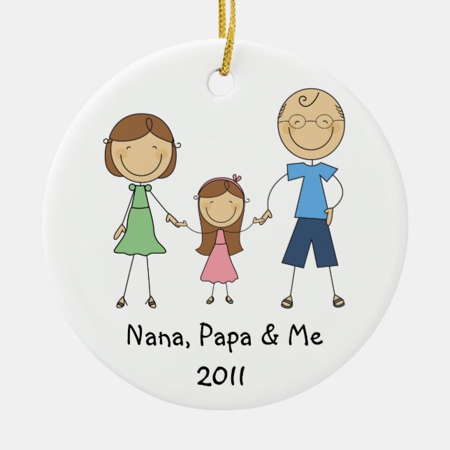Papá y yo de Nana ornamento (Frente)