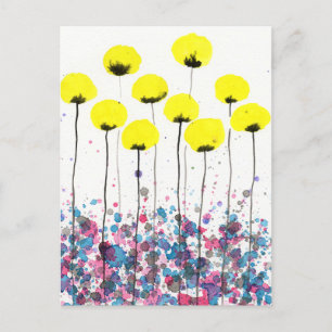 Papas amarillas, postales de flores de Cottagecore