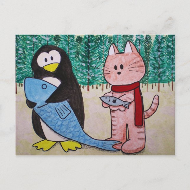 Papas Aquí Postal "¿Quieres Comerciar?" (Anverso)