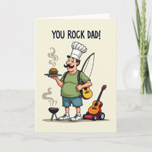 Papás Chefs Rock Tarjeta del Día del Padre