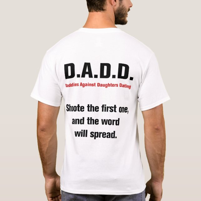 Papás contra las hijas que fechan la camisa (Reverso)