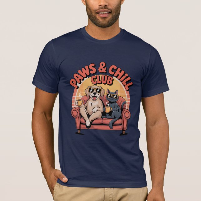 "Papas divertidas y camiseta de Chill Pet Lover" (Anverso)