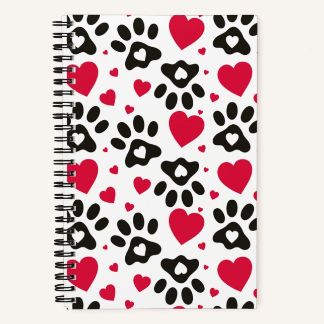 Papas y corazones imprimir Cuaderno (Anverso)