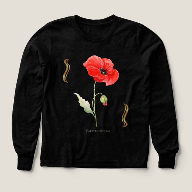 Papaver rhoeas tshirt (Diseño frontal)