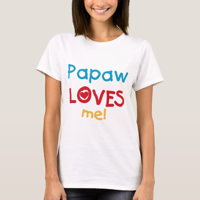 Papaw me ama camisetas y regalos (Anverso)