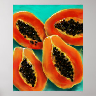 Papaya Bella Artes Poster Decoración de pared