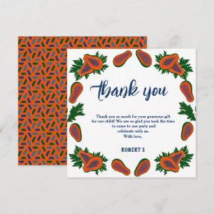 Papaya Fruta dulce Verano fresco Gracias tarjeta