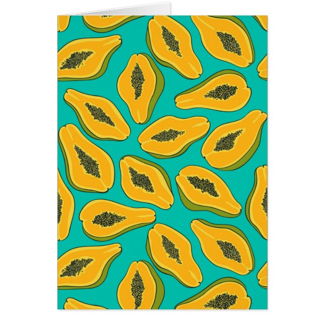Papaya slices on turquoise (Frente)
