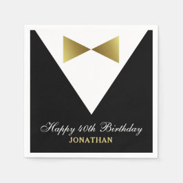 Papel 40.ª servilleta de cumpleaños | Ideas de Fiestas e