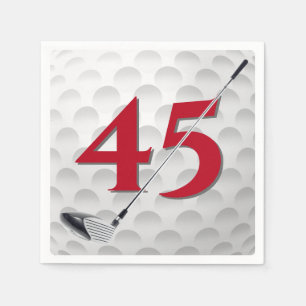 Papel 45.ª servilleta del club de golf de cumpleaños