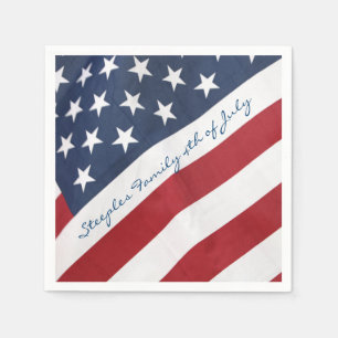 Papel 4to personalizada de la servilleta de la bandera