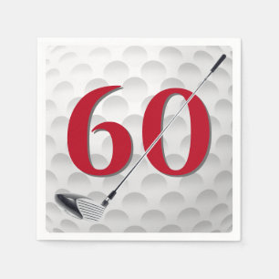 Papel 60.ª servilleta del club de golf de cumpleaños