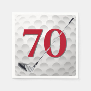 Papel 70.ª servilleta del club de golf de cumpleaños