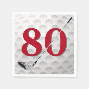 Papel 80.ª servilleta del club de golf de cumpleaños
