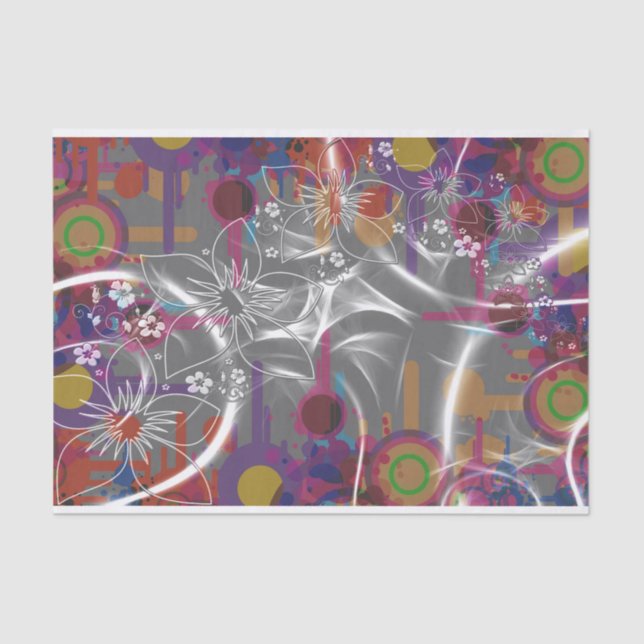 papel abstracto y papel de flores (Anverso)