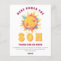 PAPEL Acá Viene El Hijo Baby Shower Gracias