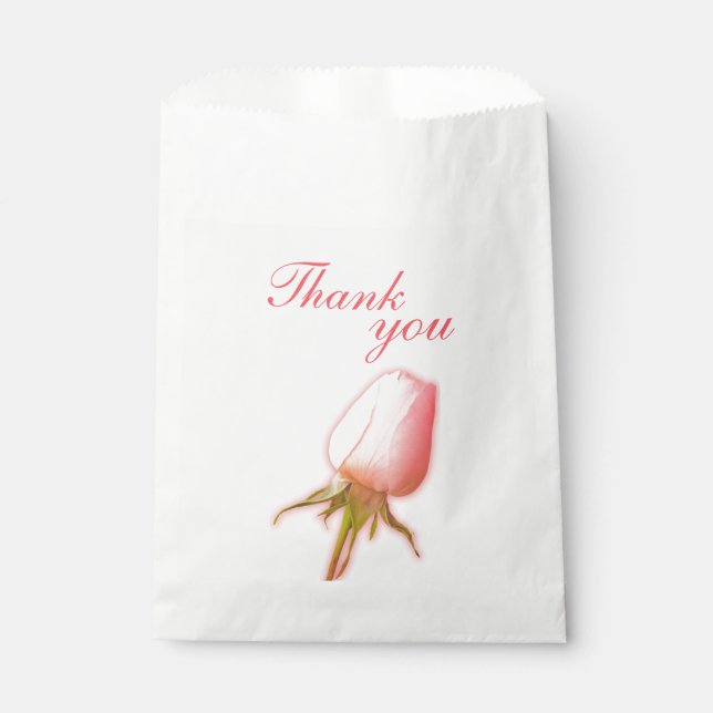 Papel Acuarela simple rosa rosa rosa bolsa de favores de (Anverso)